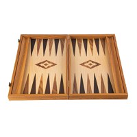 Set joc table backgammon lemn cu aspect de stejar , 38x23 cm - 1