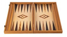 Set joc table backgammon lemn cu aspect de stejar , 38x23 cm