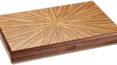 Set joc table backgammon - lemn de arbore de cauciuc Mykonos - 49x60 cm