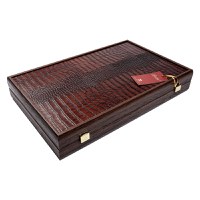 Set joc table backgammon piele model Crocodil - 48 x 60 - 1