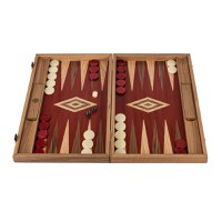 Set joc table backgammon Stejar Rosu cu insertii nuc - 1