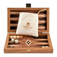 Set joc table backgammon Walnut de Calatorie 19,5 x 23 cm - 1