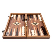 Set joc table backgammon Walnut with Black Oak points 38 x 38 cm - 1