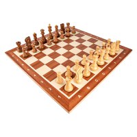 Set sah cu piese Staunton 5 Zagreb si tabla mahon no. 5 cu notatie - 1