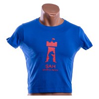 Tricou Albastru cu model Sah - 1