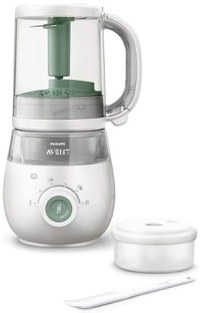 Aparat 4 in1 pentru prepararea hranei bebelusilor Philips Avent SCF885/01, 1 l, 400 W (Alb/Gri) - 1