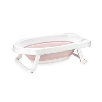 Cadita pliabila pentru bebelusi Lorelli, 82 cm, cu dop de scurgere, Nordic Pink - 1