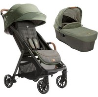 Carucior ultracompact Joie 2 in 1 Parcel, 0-22 kg + Landou Joie Ramble XL Pine, 0-9 kg (Negru/Verde) - 1