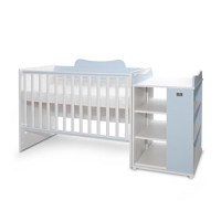 Patut modular multifunctional Lorelli Multi White Baby Blue, 5 configurari diferite, 190 x 72 cm - 1