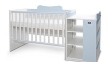 Patut modular multifunctional Lorelli Multi White Baby Blue, 5 configurari diferite, 190 x 72 cm