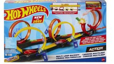 Set pista cu 3 bucle si masinuta Hot Wheels