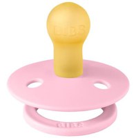 Suzeta Colour Latex pentru bebelusi BIBS, cu tetina rotunda, 0 luni +, Roz - 1