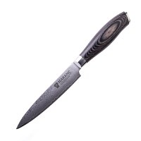 Cutit filetat profesional Maranc, otel de damasc, 13 cm, M47 - 1