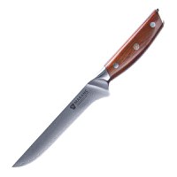 Cutit filetat profesional Maranc, otel de damasc, 15 cm, M109 - 1