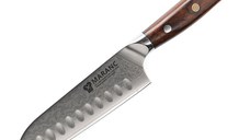 Cutit santoku profesional Maranc, otel de damasc, 13 cm, M138