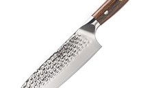 Cutit santoku profesional Maranc, otel de damasc, 18 cm, M155