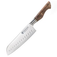 Cutit santoku profesional Maranc, otel de damasc, 18 cm, M169 - 1