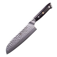 Cutit santoku profesional Maranc, otel de damasc, 18 cm, M17 - 1