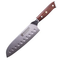 Cutit santoku profesional Maranc, otel de damasc, 18 cm, M24 - 1