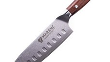 Cutit santoku profesional Maranc, otel de damasc, 18 cm, M24