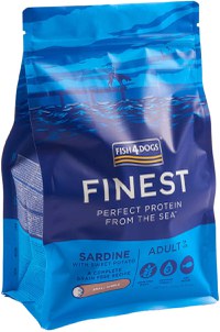 FISH4DOGS Finest Adult Sardine şi Cartofi dulci, Small Kibble - 1