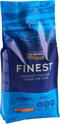 FISH4DOGS Finest Adult Sardine şi Cartofi dulci, Small Kibble - 1