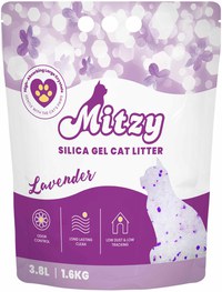 MITZY SILICA GEL Nisip silicat pentru pisici, cu lavandă 3,8L/1,6kg - 1