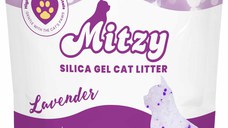 MITZY SILICA GEL Nisip silicat pentru pisici, cu lavandă 3,8L/1,6kg