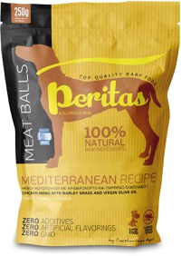 PERITAS Meniu Mediteranean, hrană congelată pt câini,chifetele Pui şi Ficat 250g - 1