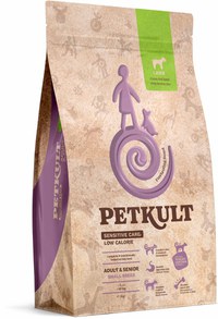 PETKULT Sensitive Low Callories Adult & SENIOR, talie mică, Miel/orez - 1