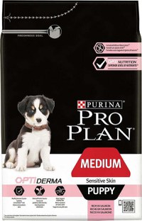 PRO PLAN Hrană uscată SENSITIVE SKIN pt câini Puppy Medium Breed, cu Somon 12kg - 1