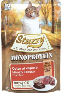 STUZZY Plic monoproteic hrană umedă pentru pisici, cu Vită, FĂRĂ GLUTEN 85g - 1