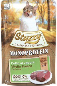 STUZZY Plic monoproteic hrană umedă pentru pisici, cu Viţel, FĂRĂ GLUTEN 85g - 1