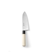 Cutit japonez "Santoku", calitate superioara, grosime lama 2 mm, maner traditional din lemn, 165/295 mm - 1