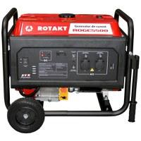 Generator electric monofazic, Rotakt ROGE5500, 5.5 KW, AVR, voltmetru, Iesire 12V, Autonomie 7 ore - 1