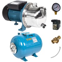 Kit Hidrofor 100L cu pompa IBO Dambat AJ50/60 INOX, 1.1kW, debit 60l/min, H refulare 50m, racord 1 tol - 1