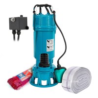 Kit Pompa apa murdara cu cutit tocator, IBO FURIATKA 1500, 1500W, debit 400l/min, 2 toli, Furtun 20m si cordelina 20m - 1