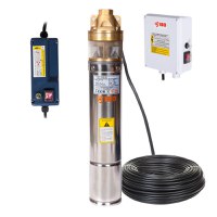 Pompa Submersibila cu Panou Control, IBO Polonia 4SKM150, 1100 W, 50 l/min, H Refulare 107 m, 20m cablu - 1