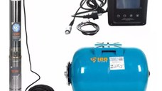 Set Hidrofor 100L cu Pompa submersibila IBO Dambat 3.5SDM3/11, 800W, Panou comanda inteligent cu convertizor frecventa IVR-08-020S