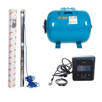 Set Hidrofor 50L cu Pompa submersibila IBO Dambat 3TI27, 750W, Panou comanda inteligent cu convertizor frecventa IVR-08-020S - 1