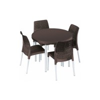 Set mobilier gradina Jersey, maro - 1