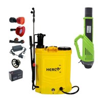 Set Pompa de stropit cu acumulator + manuala, 2 in 1, Herly by Micul Fermier 16L + Atomizor electric, Vermorel electric - 1