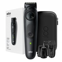 Aparat de tuns barba Braun Beard Trimmer MBBT7 Max Braun 100 years Design Edition, cu buton rotativ de precizie, 2 piepteni, 2 accesorii, Negru - 1