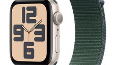 Apple Watch SE (2024), GPS, Carcasa Starlight Aluminium 40mm, Lake Green Sport Loop