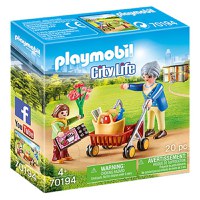 Jucarie Playmobil City Life, Bunica si fetita, 70194, Multicolor - 1