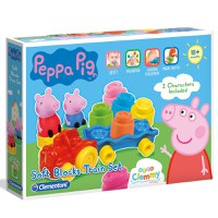 Jucarie Set Soft, Clementoni, Tren cu cuburi Peppa, Multicolor - 1