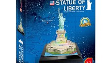 Puzzle 3D Cubic Fun, LED, Statuia Libertatii, 37 piese, Multicolor