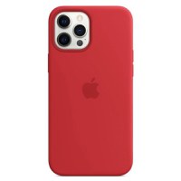 Resigilat - Husa telefon Apple pentru iPhone 12 Pro Max, MagSafe, Silicon, Red - 1