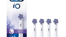 Rezerve periuta de dinti electrica Oral-B iO Radiant White, compatibile doar cu seria iO, 4 buc, Alb