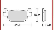 Plăcuțe frână față/spate, utilizare: offroad/route/scooters, material: organic, 37,15x81,3x9mm compatibil: HONDA FES, NSS, SH 125-300 2007-2011